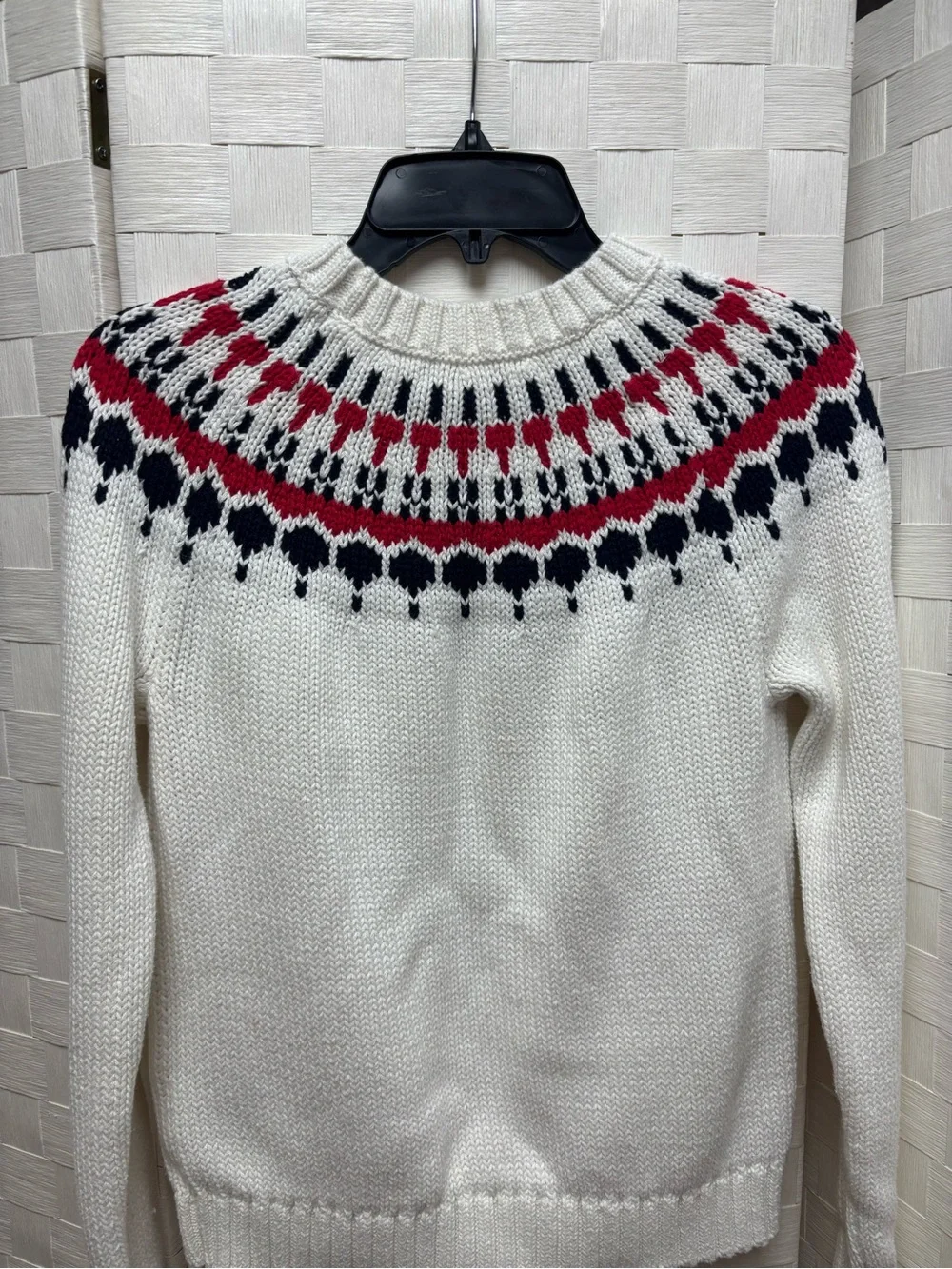 J. Crew Mercantile fair isle yoke sweater small